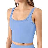 Chilylori Women's Seamless Sports Bra Workout Crop Top Ribbed Padded Longline Wirefree Medium Support Tank Tops Fitness