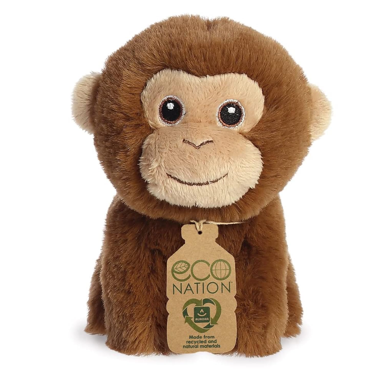 Aurora, 35071, Eco Nation Mini Monkey, 5In, Soft Toy, Brown