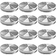 Stainless Steel Mason Jar Lids, Storage Caps with Silicone Seals for Wide Mouth Mason Canning Jars, Polished Surface, Reusabl