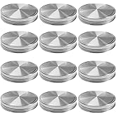 Stainless Steel Mason Jar Lids, Storage Caps with Silicone Seals for Wide Mouth Mason Canning Jars, Polished Surface, Reusabl