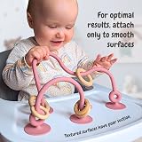 Infatot Teething Suction Toy Wood Silicone Baby Toys 0-6 Months Blue view 2