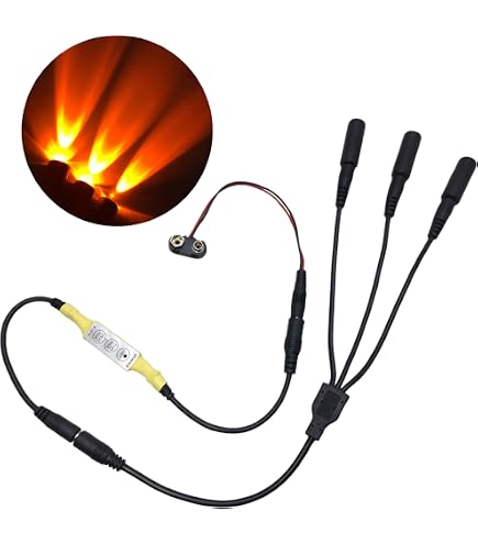 Kit LED Effet Flamme Vacillante - 3mm, 12V - Pour Dioramas Et Décorations