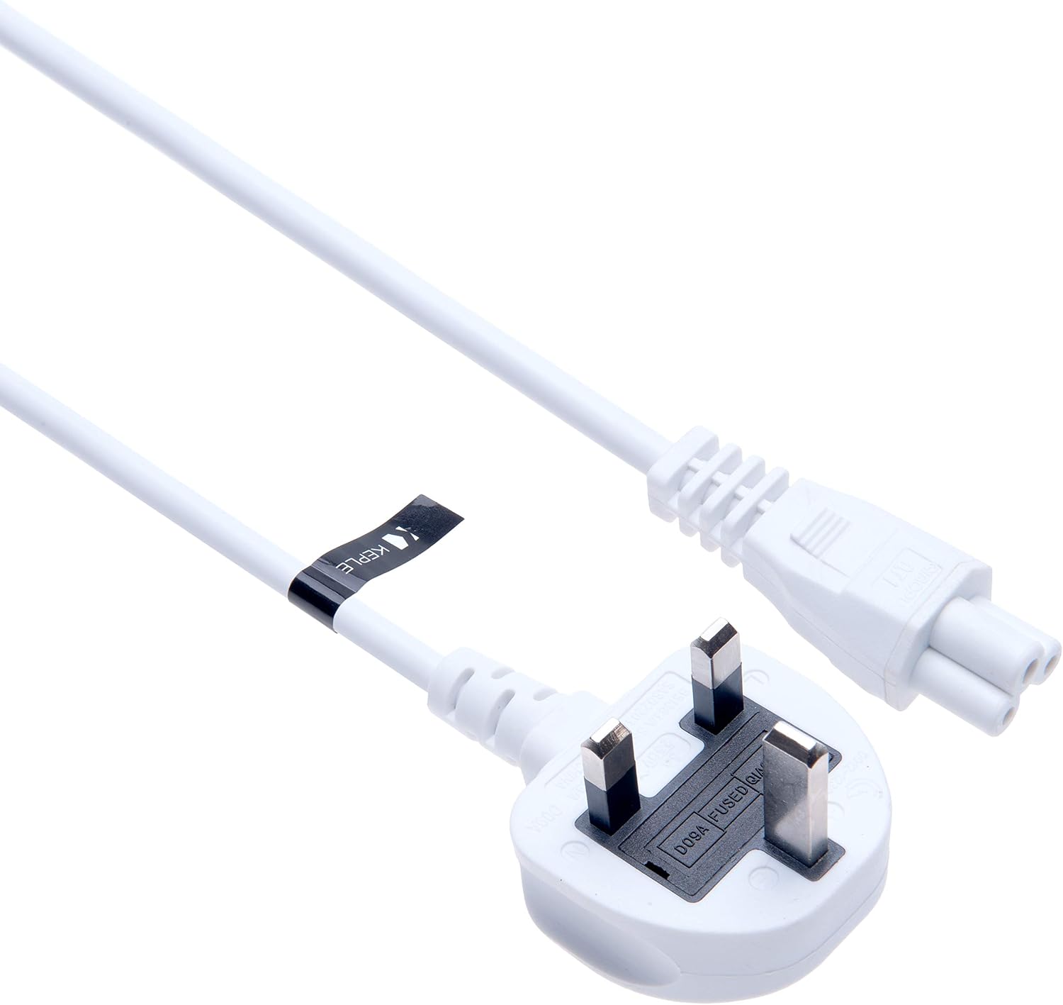 UK Mains Lead AC 3 Pin Wall Power Cord C5 Cloverleaf Compatible with Toshiba Sony Lenovo Dell Acer