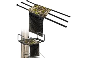 MOFUIRY Universal Tree Stand Seat Replacement with Pocket, 16 X 12Inch Lightweight Replacement Treestand Seat with Adjustable Strap Hunting Accessories Fits All Ladder Stand, Works On Climbing Treestands