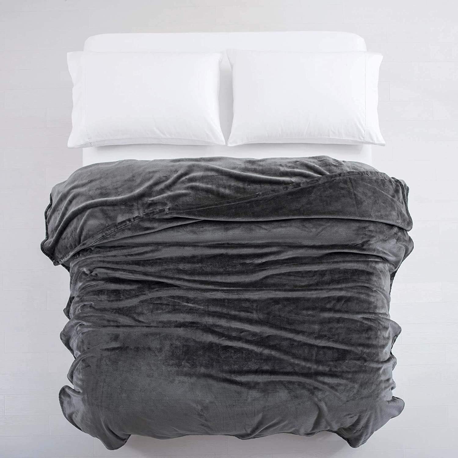 MOONLIGHT20015 Fleece Throw Blanket for Sofa Grey 4ft x 5ft, Soft Cosy Fluffy Blankets for Bed/Couch - Image 5