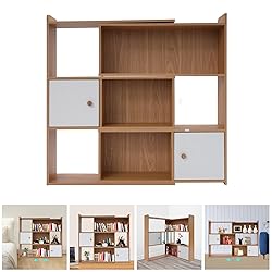 LOHISHILO 3 Tier Bookshelf Tall Bookcase Storage