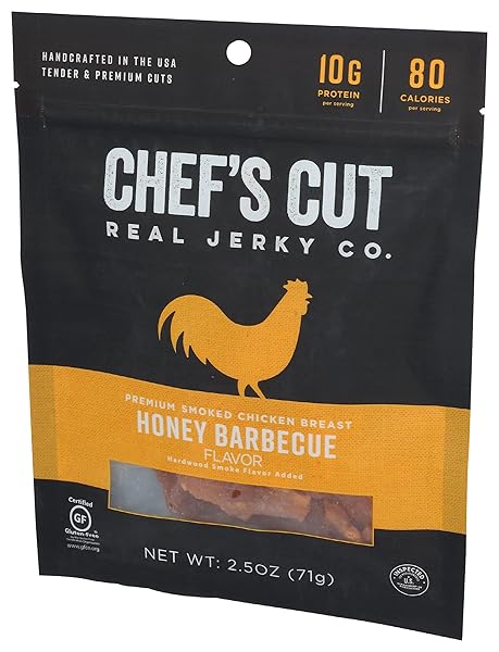 CHEF’S CUT TENDER REAL CHICKEN JERKY | HONEY BARBECUE | 2.5 OZ