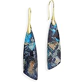 BXDA Natural Stone Dangle Drop Earrings for Women, Boho Healing Stone Lightweight Earing Prom Jewelry Gift.