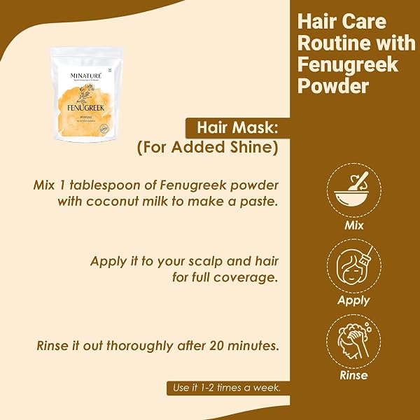 MI NATURE FENUGREEK POWDER – 100% NATURAL TRIGONELLA FOENUM SEEDS – BULK PURE METHI POWDER FOR COOKING, HAIR AND SKIN CARE – 1KG (35.27OZ) RESEALABLE POUCH
