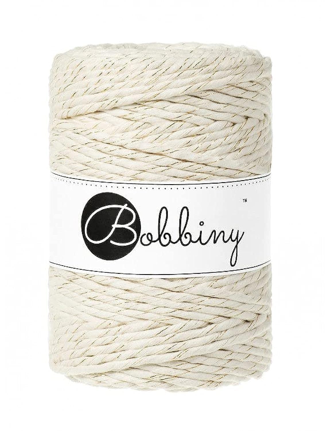 Bobbiny XXL 5mm Single Ply Macrame Cord (Golden Natural) 100m