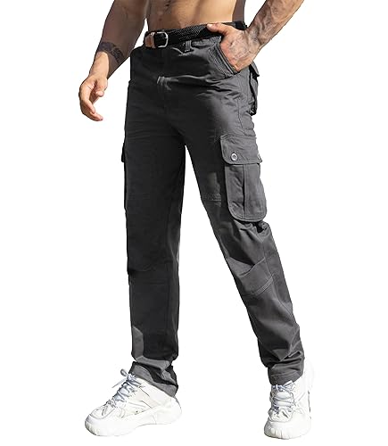 GLESTORE Cargo Pants for Men Relaxed Fit Baggy Hiking Pants