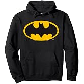 Batman Yellow Emblem Icon for Superhero Fans Pullover Hoodie