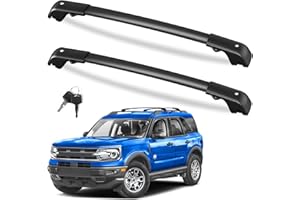 FengYu Lockable Roof Rack Cross Bars 220lb Compatible with Ford Bronco Sport Base & Bigbend & Outer Banks & Badlands & First Edition 2021-2025 Aluminum Crossbars Rails Cargo Racks Luggage