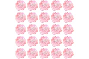 PATIKIL 50 Pcs Sequin Bead Flowers Patches, 0.8"/2cm Flowers Applique with Crystal Beaded Sew on Cloth Patch for Dress Garment Shoes Bags Accessory DIY Clothes Craft, Pink