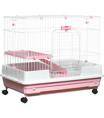 Mcage Large 3-Level Metal Cage – For Guinea Pigs, Ferrets, Chinchillas, Rats, Sugar Gliders