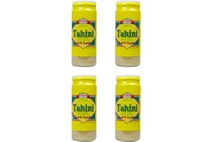 Ziyad Brand Tahini Sesame Paste, No Additives, No Preservatives, Perfect for Pita Bread, Meat, Vegetables and More! 16oz (Pack of 4)