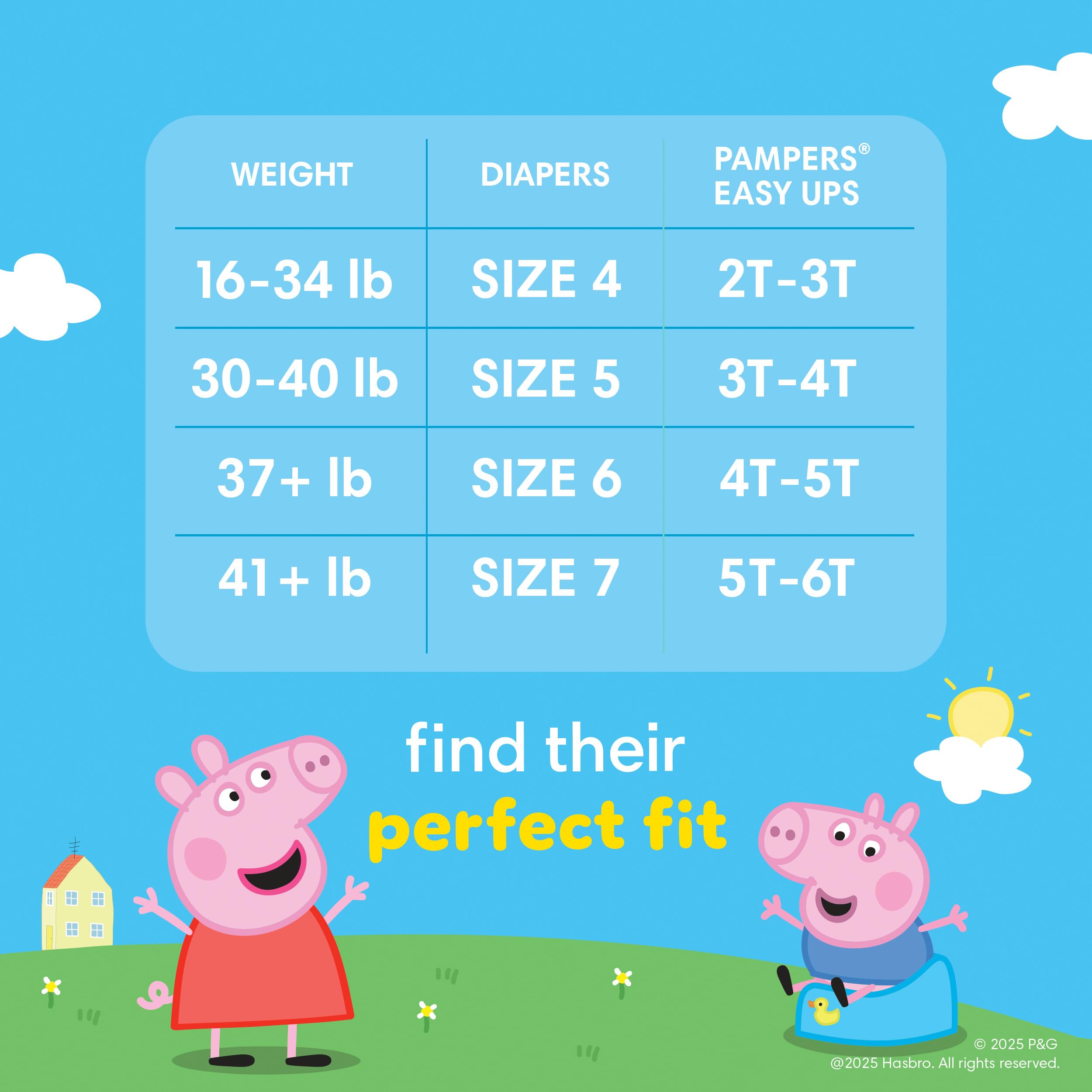 Pampers Training Pants - Easy Ups Girls & Boys - Size 5T-6T, 84 Count, Peppa Pig Potty Underwear (Packaging May Vary)