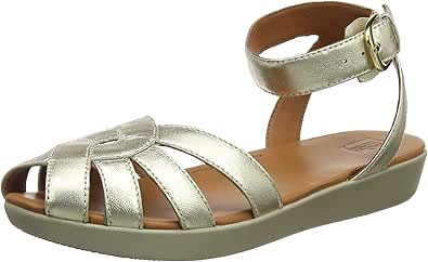 Amazon.com | FitFlop Women's Cova Weave Closed-Toe Sandals | Flip-Flops