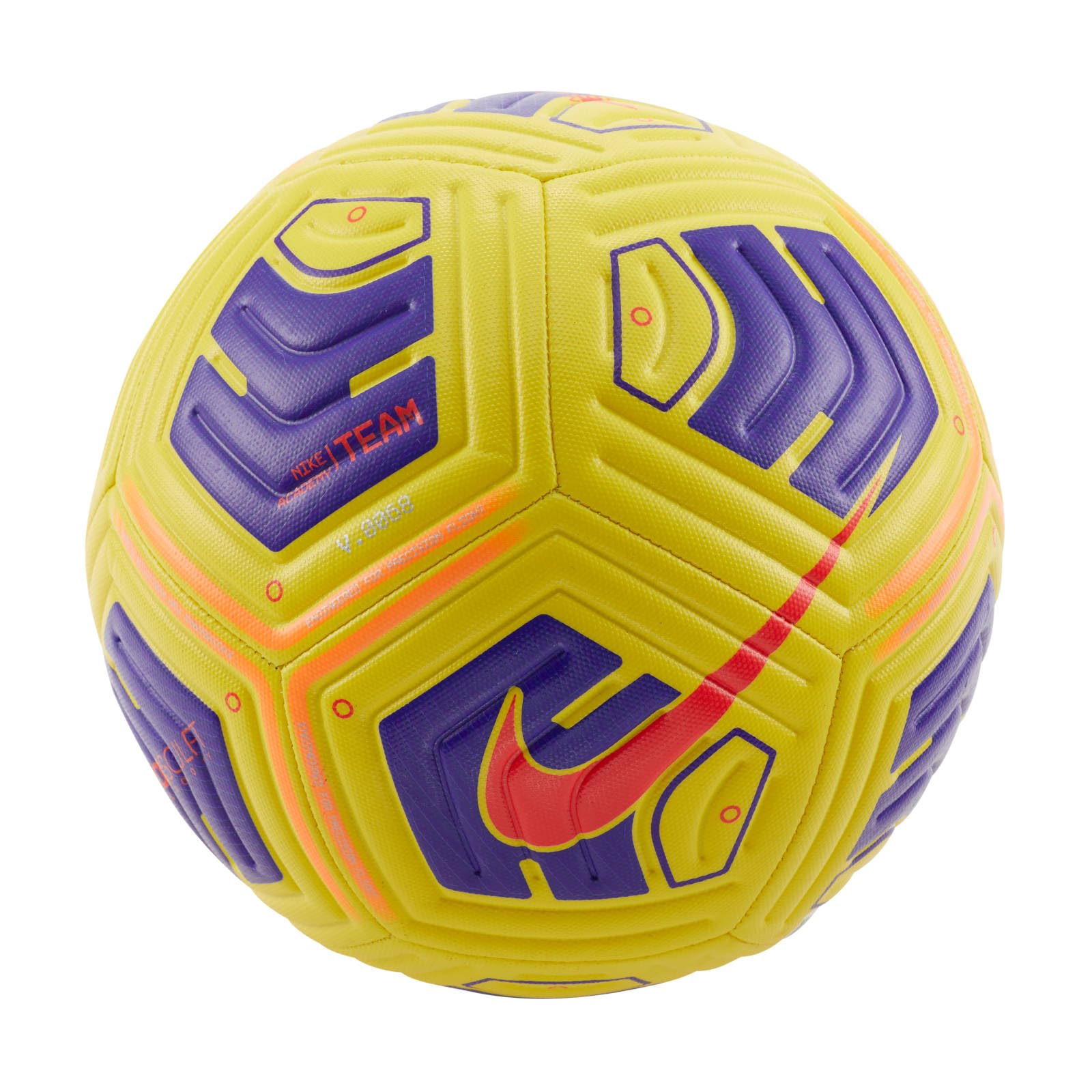 NIKE CU8047-720 ACADEMY Recreational soccer ball Unisex YELLOW/VIOLET Size 3
