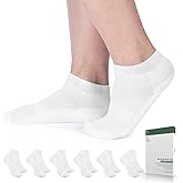 Bulinlulu Diabetic Socks for Women Men Size 7-9 9-11, 6 Pairs Bamboo Viscose Non Binding Diabetic Ankle Low Cut Socks