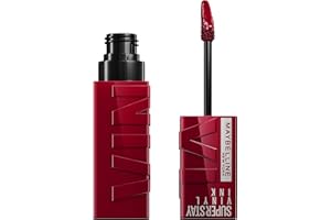 Maybelline Super Stay Vinyl Ink Longwear No-Budge Liquid Lipcolor Makeup, Highly Pigmented Color and Instant Shine, Royal, Deep Wine Red Lipstick, 0.14 fl oz, 1 Count