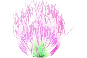 CAPASTEC Simulation Coral Fireworks Flower, Silicone Fluorescent Coral Glow Ornaments for Aquarium (Rose Red)