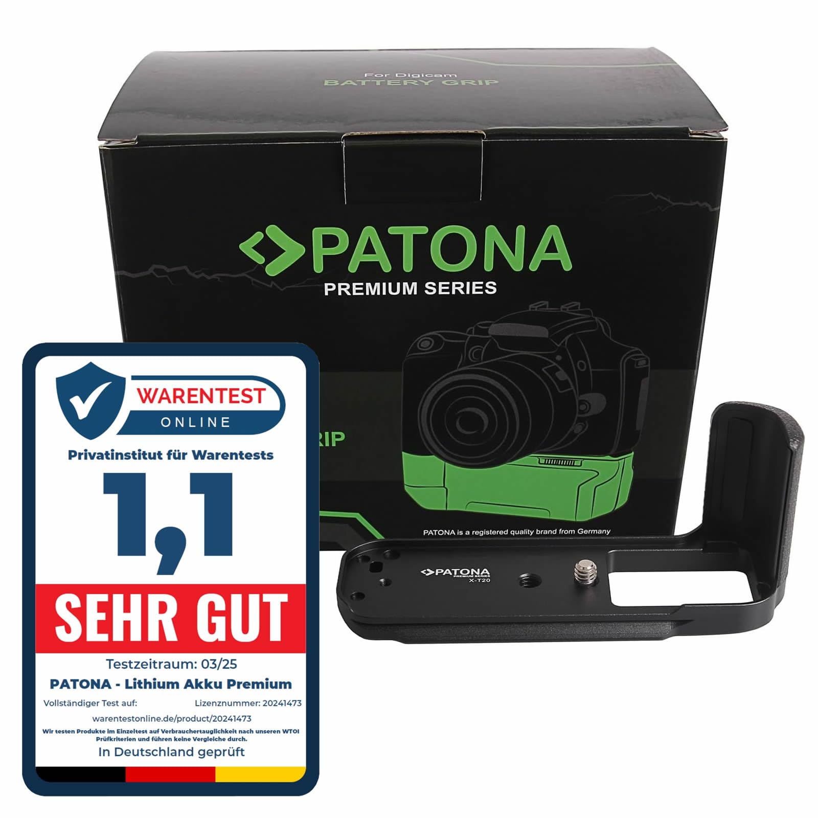 PATONA 1474 Handle Compatible with Fujifilm X-T10 X-T20 X-T30 Aluminium Quick Release Plate L Bracket (80g)