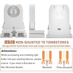 JESLED Non Shunted LED Tombstones - (Pack of 50) T8