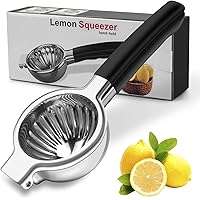 Lemon Squeezer Stainless Steel 304, TINGOX Manual Citrus Juicer, Premium Metal Lime Squeezer, Lemon Juicer with Silicone…