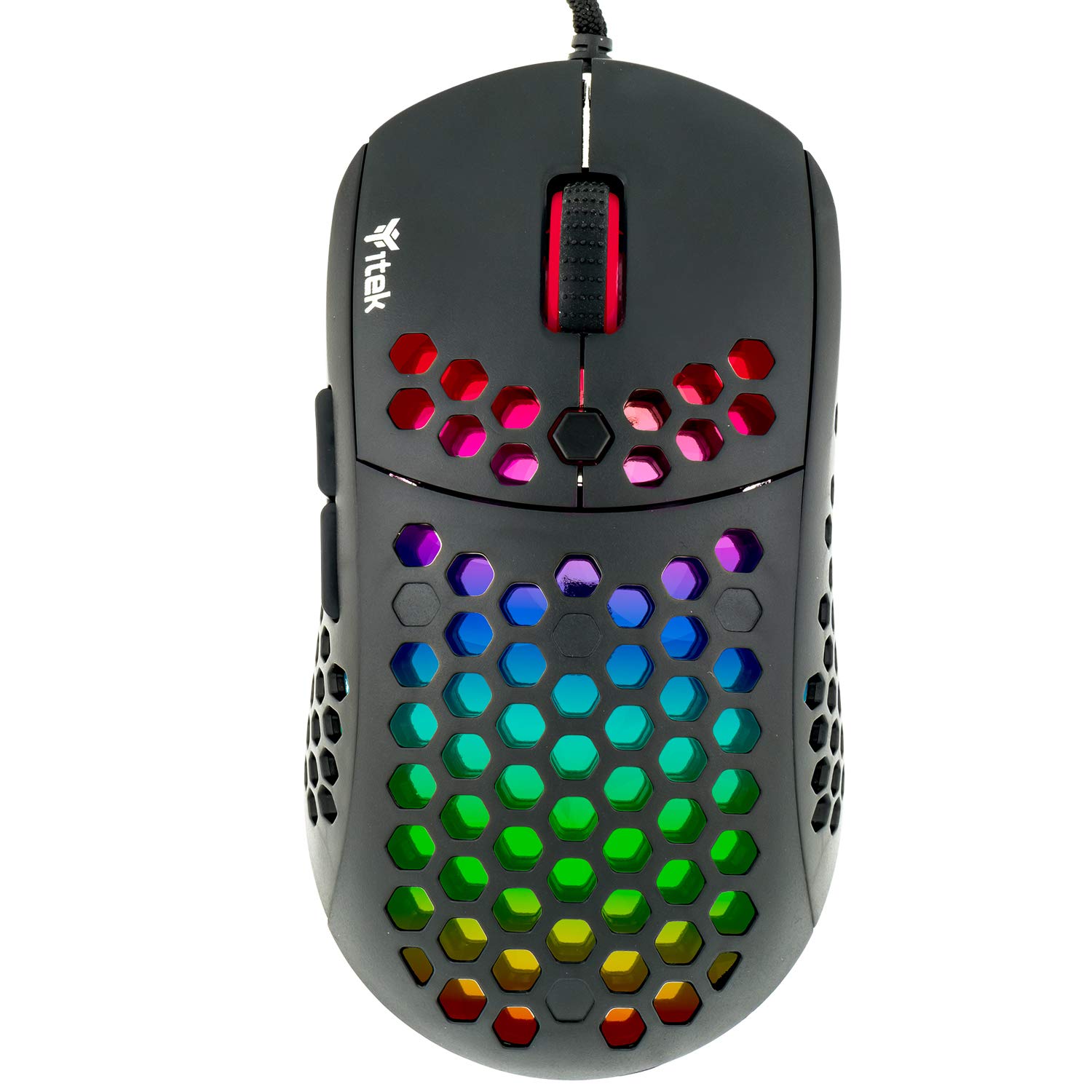 Itek Itek Gaming Mouse G71-12000DPI RGB Software Sensor P3327 Ultra Light Honeycomb