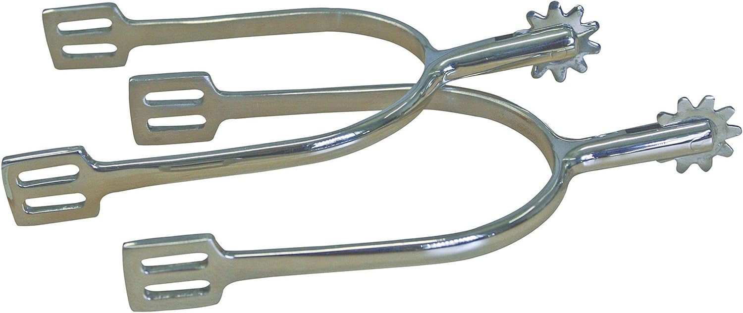 HKM Speroni Western "Antique Show" In Acciaio Inox – Altezza Fusto 7,5 Cm – Per Coppia, Comfort E Resistenza