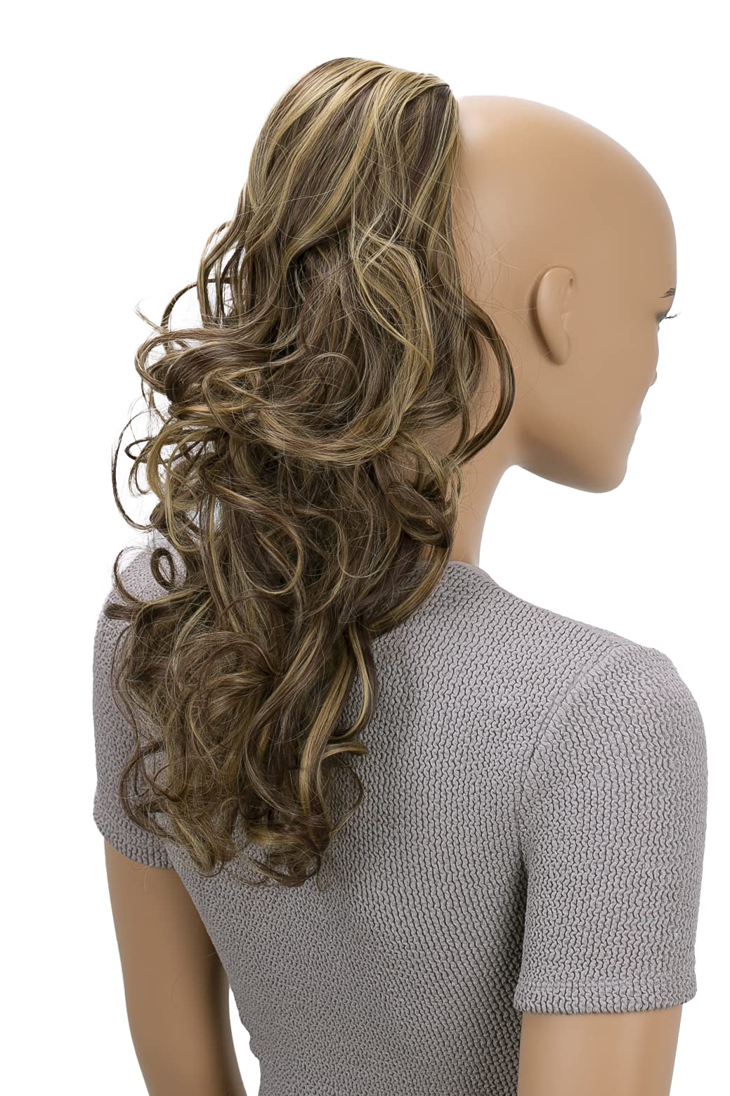 CAISHA 18" Hairpiece Ponytail Extensions Voluminous Wavy Red-Brown Blond Mix PH29