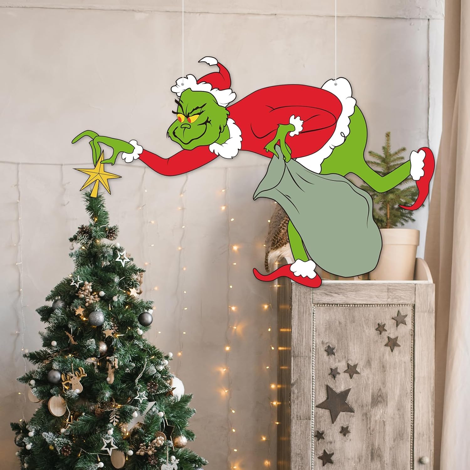 Tree Toppers - Christmas Decorations for Tree - Funny Christmas Decorations Tree Topper Christmas Hanging Ornaments for Tree Holiday Xmas Party Supplies Home Decor