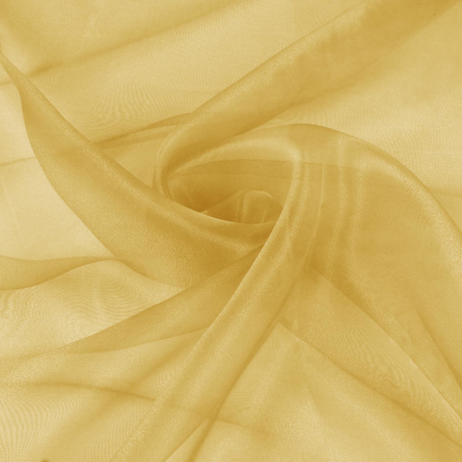 Photo 1 of VACVELT Sheer Organza Fabric by The Yard, 60 Inch Wide Gold Organza Fabric Bolt Bridal Sheer Tulle Fabric, Silk Organza Fabric Roll for Wedding Party Decorations Backdrop Curtain (10 Yards)