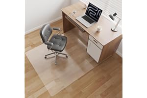 KEYDOL [Two-Sided Usable] 60” x 75” Hard Floor Chair Mats for Office, Clear Computer Chair Mat for Hardwood, Plastic Desk Floor Mat for Hardwood Floors, Rubber Office Chair Mat for Tile/Laminate Floor