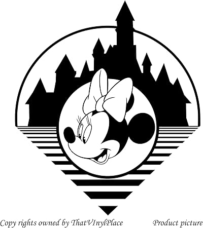 Minnie 30 Cm X 26 Cm Couleur Noir Disney Princesse Chateau Chambre Pour Les Enfants Stickers En Vinyle Voiture Fenetres Et Sticker Mural Fenetre Art Decoration Decalcomanies Sticker Vinyle Thatvinylplace Amazon Fr Cuisine
