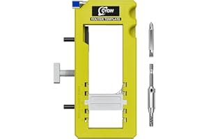 CYDW Door Hinge Jig, Door Hinge Mortiser, Router Template Fits for Door Hinges Kit Fits 3” to 5” Length and 1/4” or 5/8” Thickness, Yellow