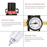 Noosverl Compressed Air Regulator Water Separator 1/4 Inch German Quick Couplers view 4