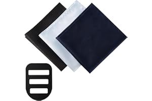 Q&J FABRIC CO. Pocket Squares for Men, 12'' Mens Womens Handkerchiefs with Pocket Square Holder for Suits Wedding Party
