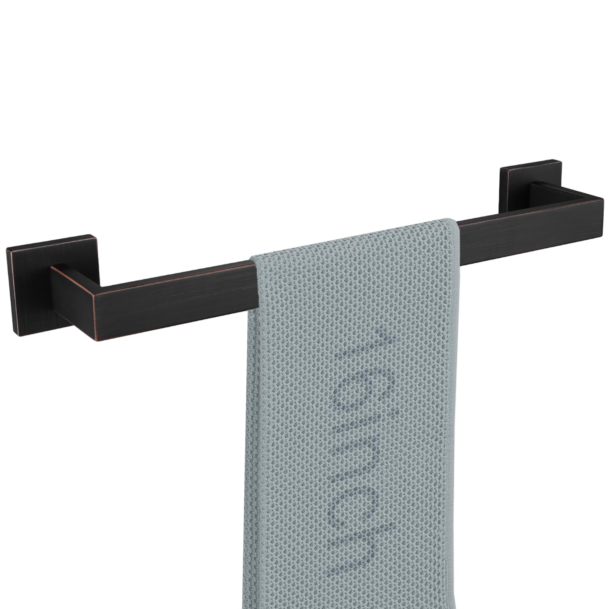 Photo 1 of LANC ORB 16-Inch Towel Bar for Bathroom Wall Mounted Heavy Duty Square Towel Rack, Square Oil Rubbed Bronze Bath Towel Holder Towel Hanger Towel Rail Towel Rod Total-18, A8804ORB-4P1