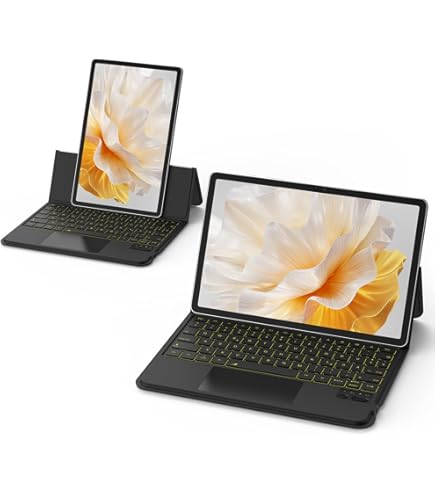 JZCZMCE Funda Con Teclado Para Samsung Galaxy Tab S10 Ultra 5G 14.6