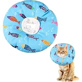 Cat Cone Collar Soft Cute Adjustable Cat Donut Recovery Collar | Elizabethan Cats Cones to Stop Licking Comfortable Anti-Bite Neck Cone for Pet Kittens After Surgery