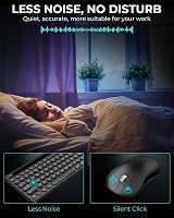 Cimetech Wireless Keyboard and Mouse Set with Phone Holder, 2.4GHz USB view 4