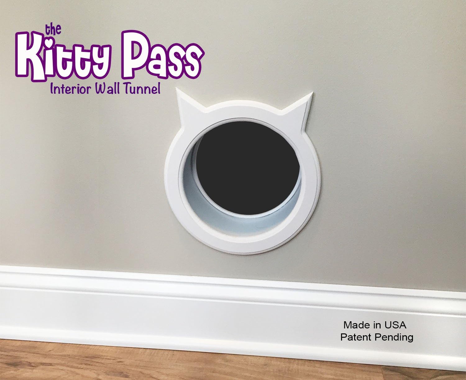 The Kitty Pass Wall Entry cat Door, Cat Door Tunnel, Cat Wall Door Pet Door Hidden Litter Box.n : Pet Supplies