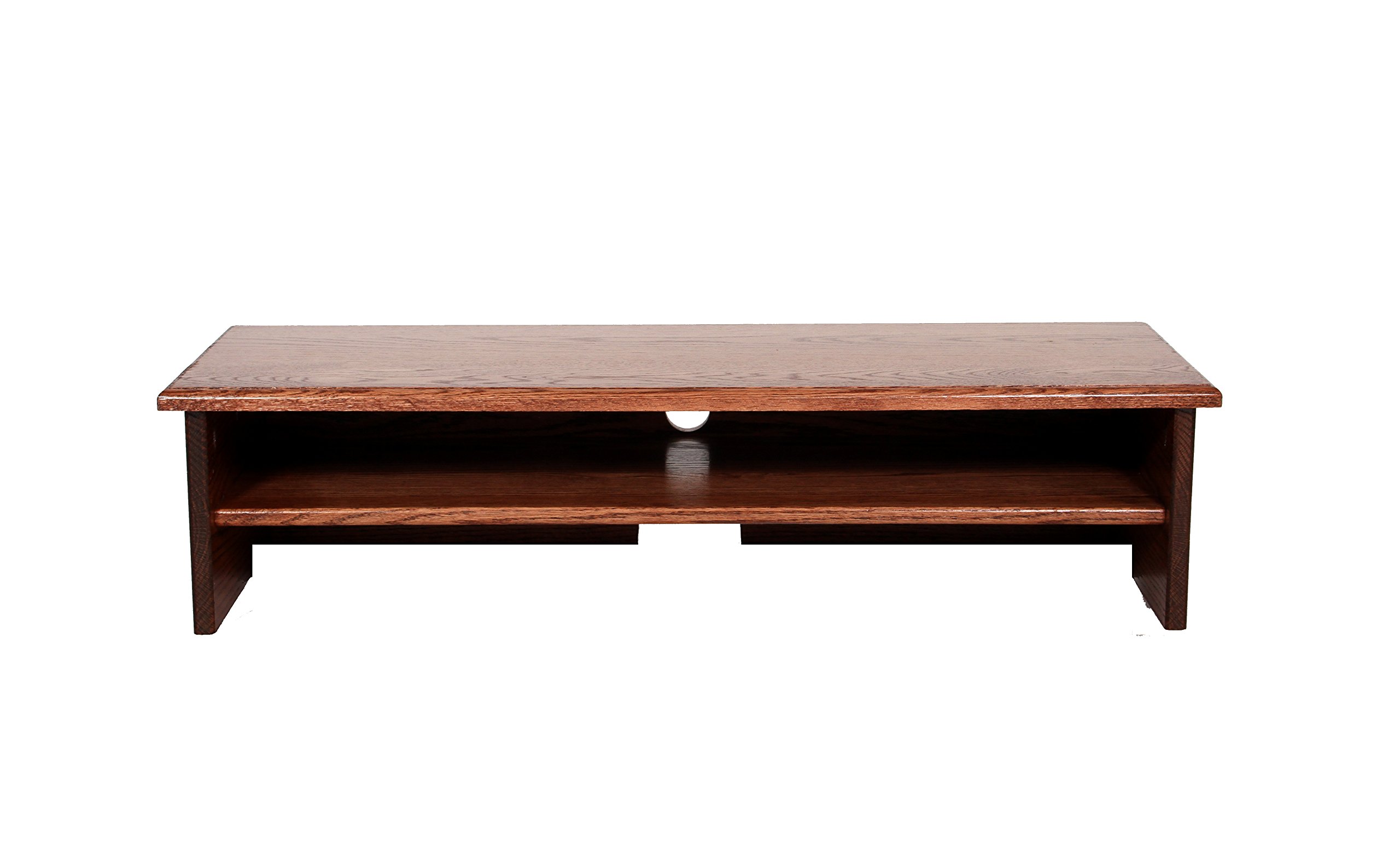 XLarge Triple Tier TV Riser 36x14x8 3/4" high Red Oak Stained Solid
