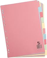 Q-Connect 10-Part Subject Divider A4 Multicoloured, Blank Tabs, 160gsm view 2