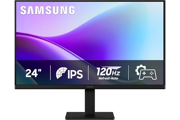 Samsung 24-inch FHD Flat Screen IPS Panel 5ms Monitor with 120 Hz Refresh Rate, Game Picture Mode & Super Slim Design (LS24F3
