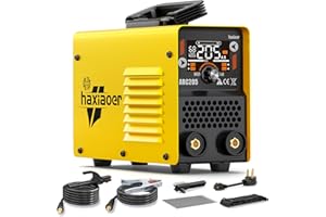 haxiaoer Actual 205A Stick Welder, [Friendly Large LED Dispaly] Synergy 2 In 1 MMA/Lift TIG Welding Machine Dual Voltage ARC Welder Kit 110V/220V with ARC Force, Hot Start, VRD and 10 Welding Rods