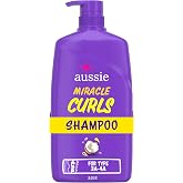 Aussie Miracle Curls Shampoo for Curly Hair with Coconut Oil, Paraben Free, 26.2 Fl Oz