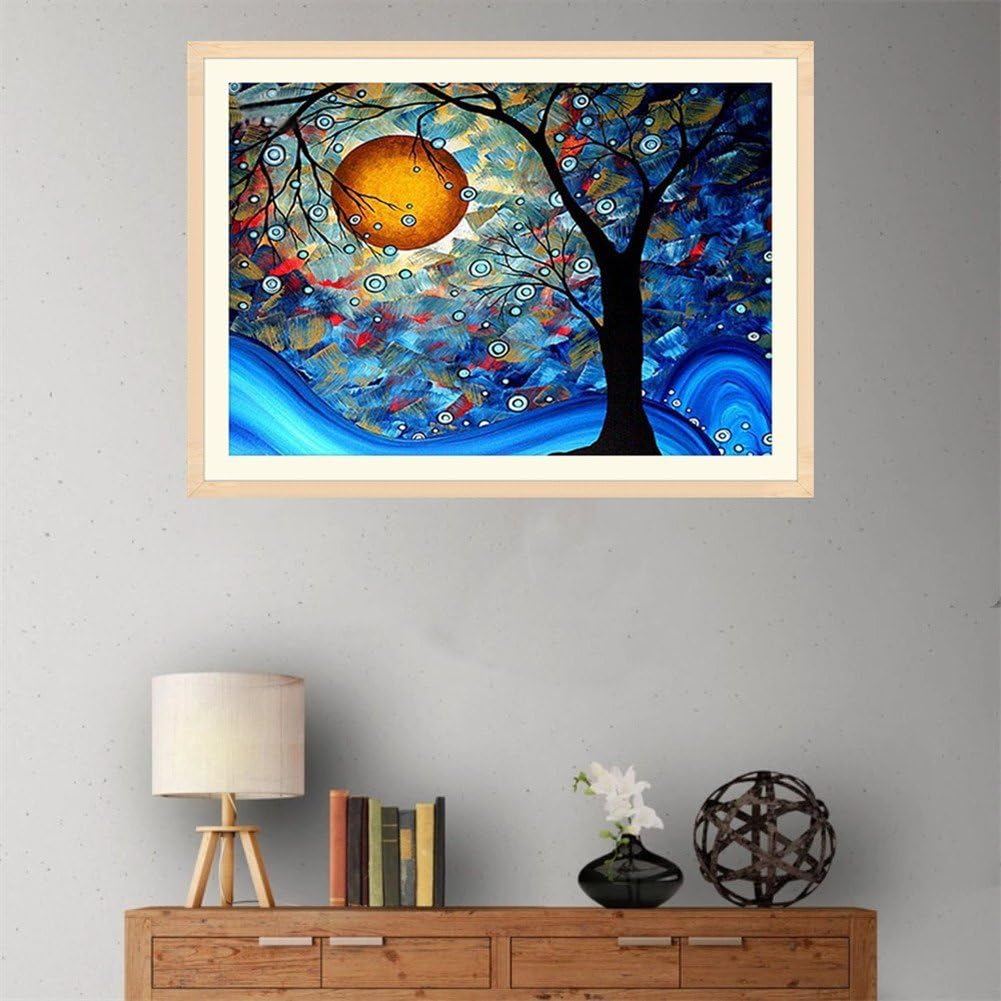 YEESAM ART New Diamond Painting Full Drill 5D Kits, Dream Tree by Van Gogh 40 * 30cm - Image 3